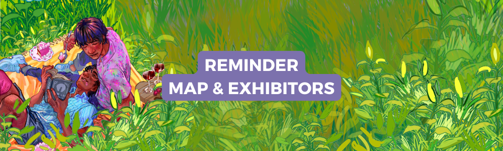 Overview of the map and exhibitors